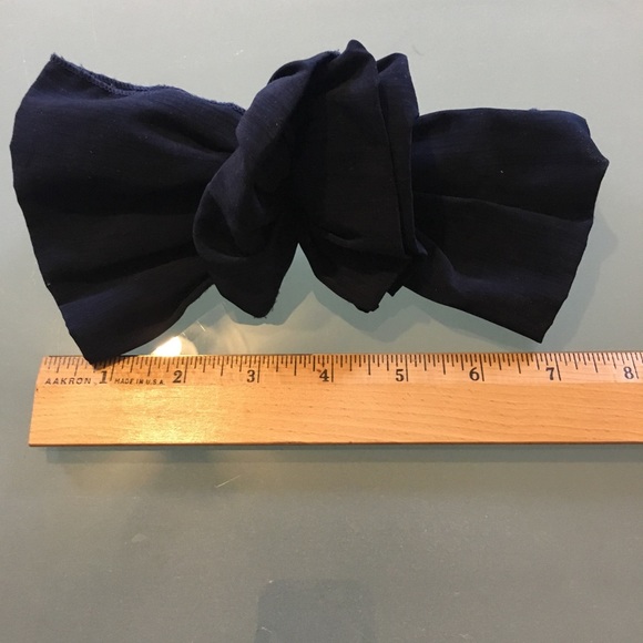 Vintage Navy Hair Bow Clip - Picture 2 of 4
